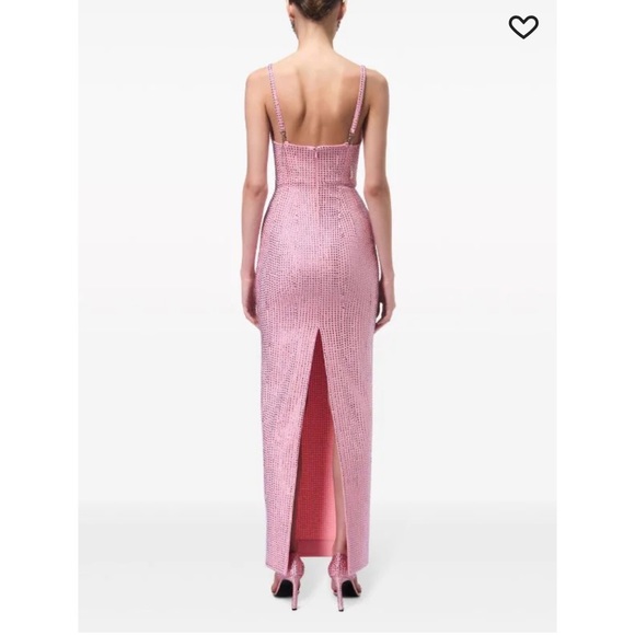 AREA PINK CRYSTAL EMBELLISHED GOWN DRESS - Picture 2 of 10